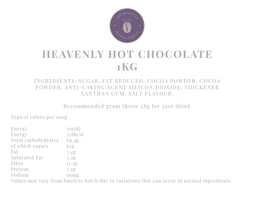 Heavenly Hot Chocolate x 1kg