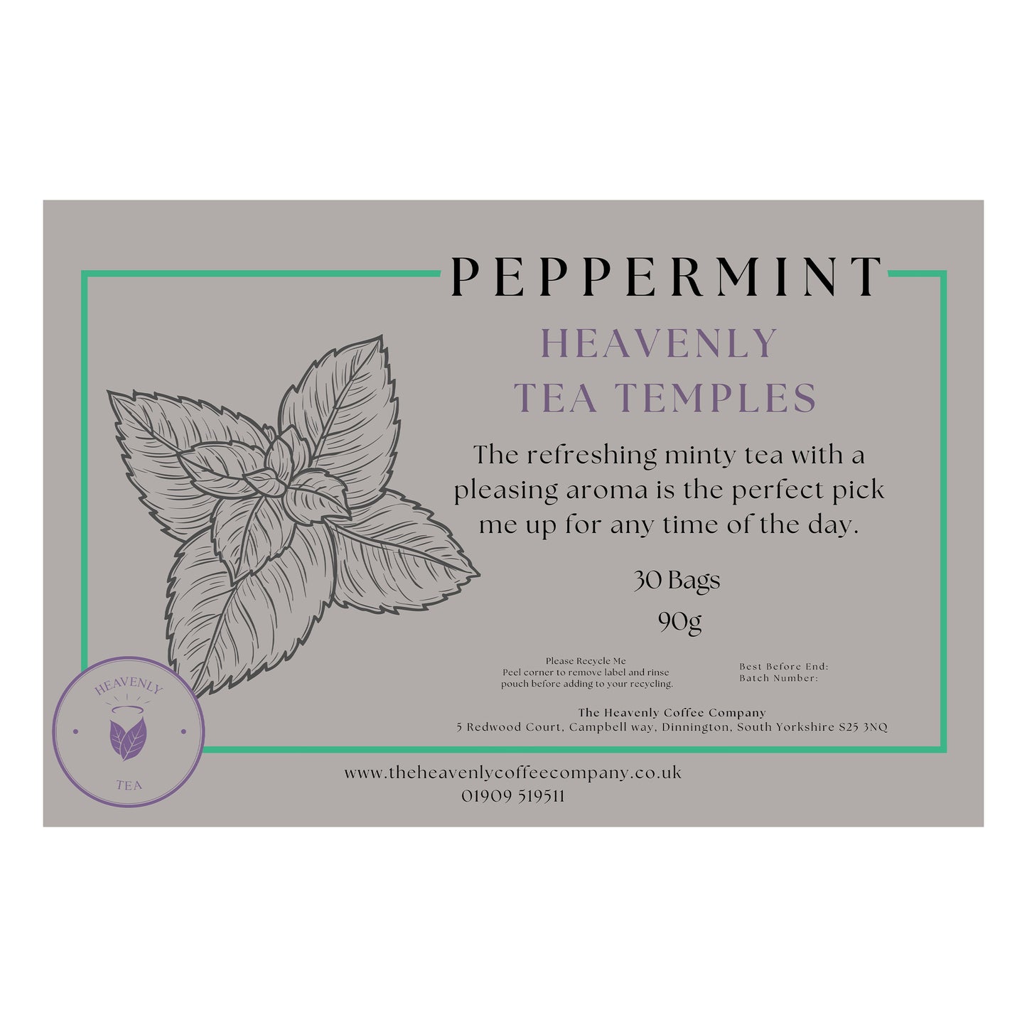 Heavenly Tea Temple Peppermint x 30