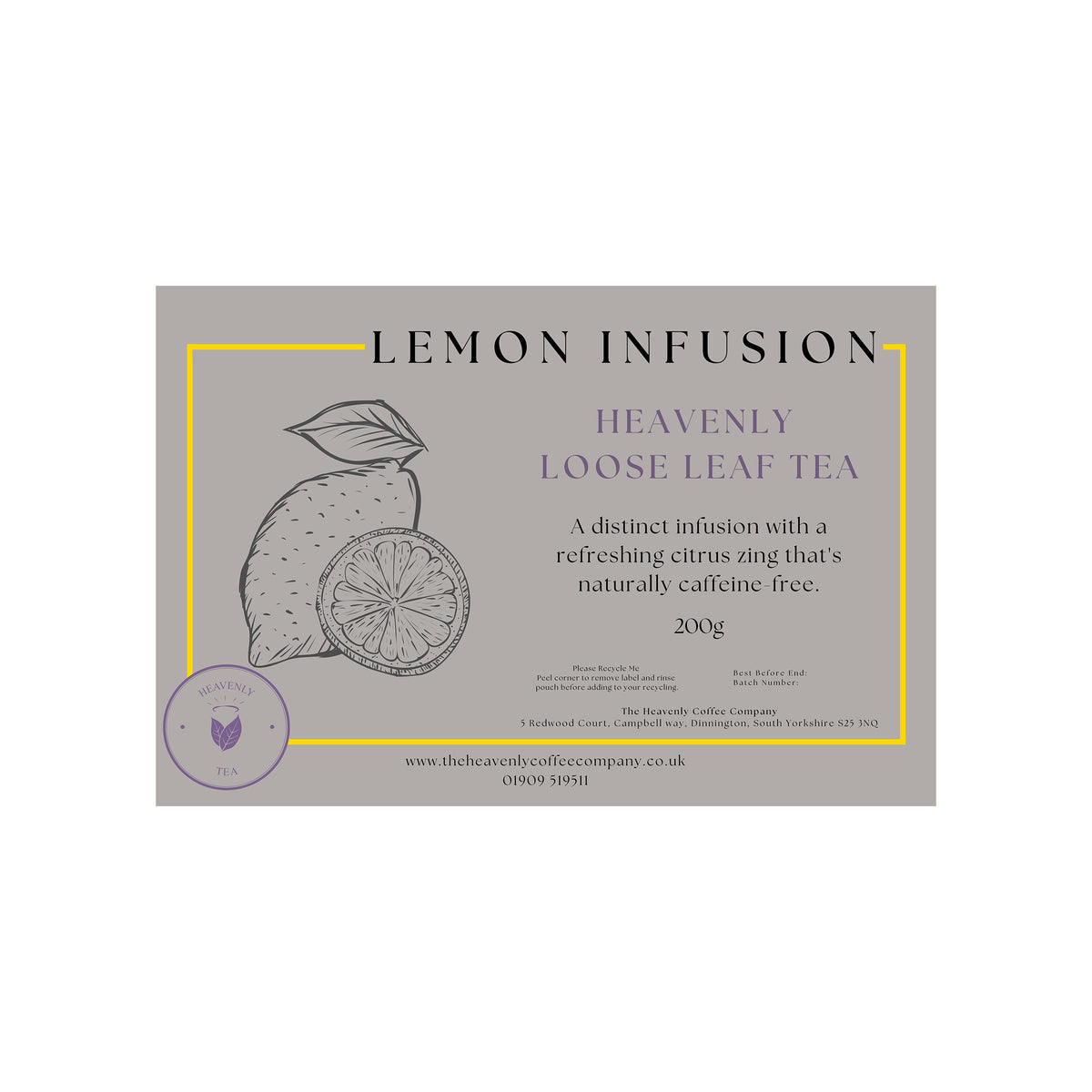 Heavenly Tea Lemon Loose Leaf 150g