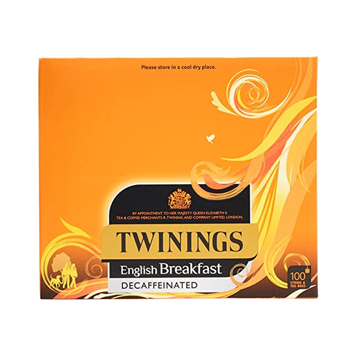Twinings Decaffeinated English Breakfast Tagged Tea Bags x 100